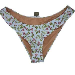 J. Crew Curved Waist cheeky Bikini Bottom Meadow Floral Size XXS NWT